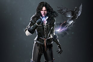 male character in black costume