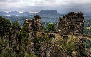 ancient rock formation, rock formation, bridge, nature, landscape