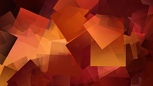 red and yellow star print textile, rave, Linux, cube, square HD wallpaper