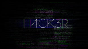H4ck3r text with black background, minimalism, minified, 3D, programming HD wallpaper