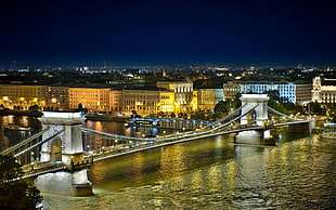 body of water, Chain Bridge, Hungary, bridge, Budapest HD wallpaper