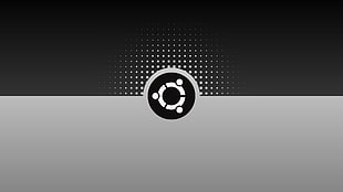gray and black round logo clip art, computer, Ubuntu HD wallpaper