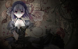 gothic lolita anime girl illustration HD wallpaper