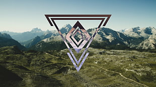 triangular logo screenshot, triangle, geometry HD wallpaper