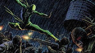 green and black string lights, Marvel Comics, Iron Fist HD wallpaper