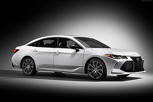 white Toyota sedan, Toyota Avalon, 2018 Cars, 4k