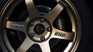 gray Rays 6-spoke wheel, Nissan, VOLK RACING, RAYS Engineering, TE37 HD wallpaper