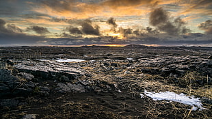 gray stones under clouds photography, iceland HD wallpaper