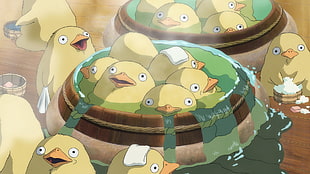 bird anime character in bath illustration, anime, Studio Ghibli, Spirted Away, Spirited Away HD wallpaper