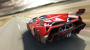 red and black coupe, car, Lamborghini, Veneno, Lamborghini Veneno