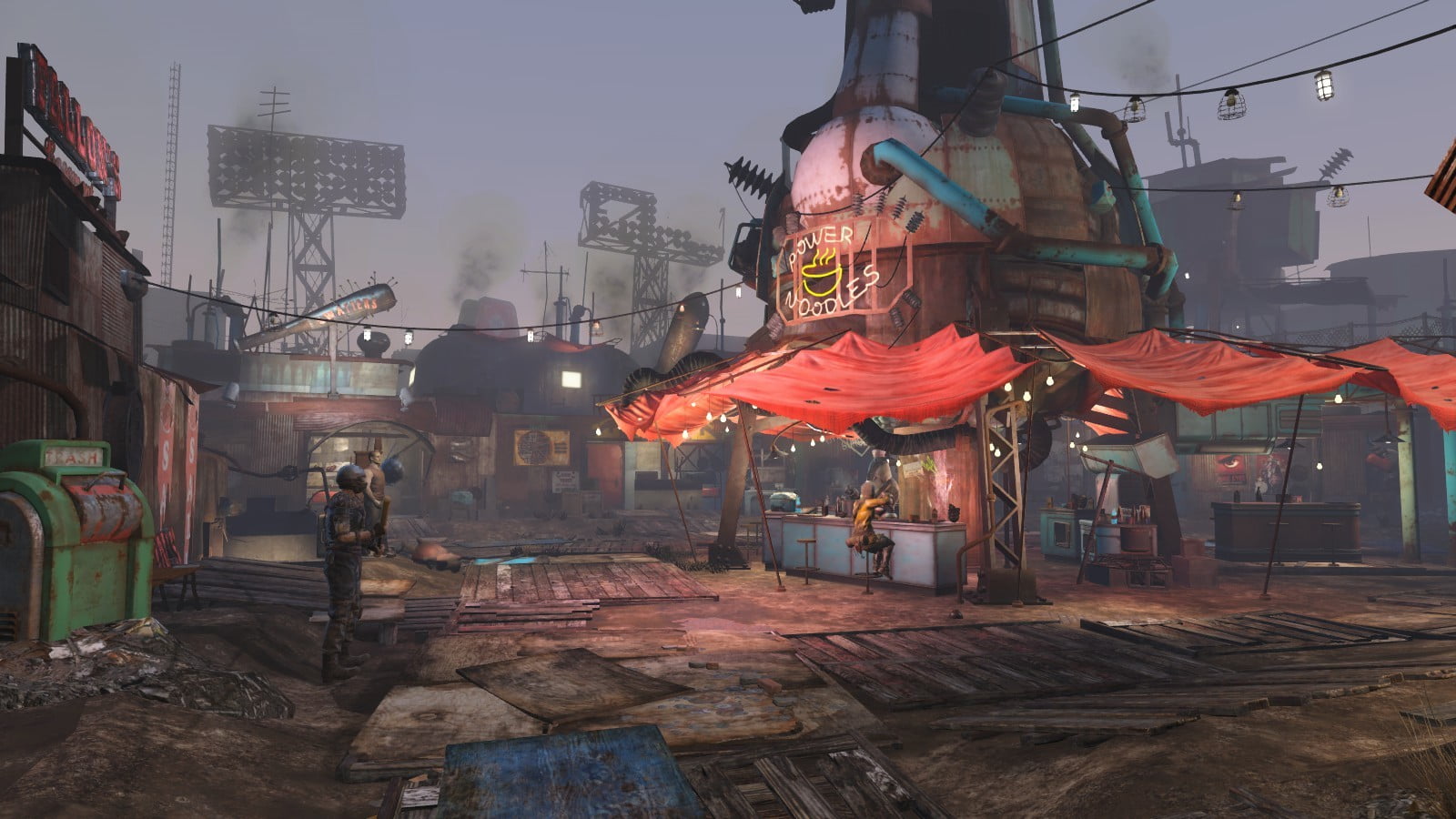 Game illustration, Fallout 4, Fallout, Diamond City HD wallpaper