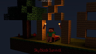 minecraft game application screenshot, Cinema 4D, Photoshop, digital art, CTG8