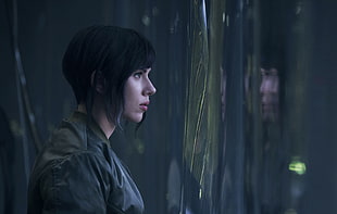 Scarlett Johanson, Ghost in the Shell, Scarlett Johansson, movies, blue hair