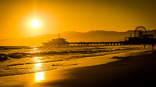 landscape photo of beach within port