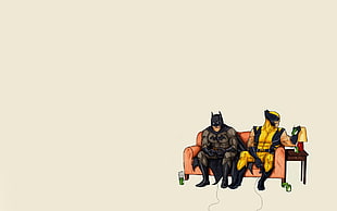Batman and Wolverine wallpaper, Batman, Wolverine, video games, minimalism HD wallpaper