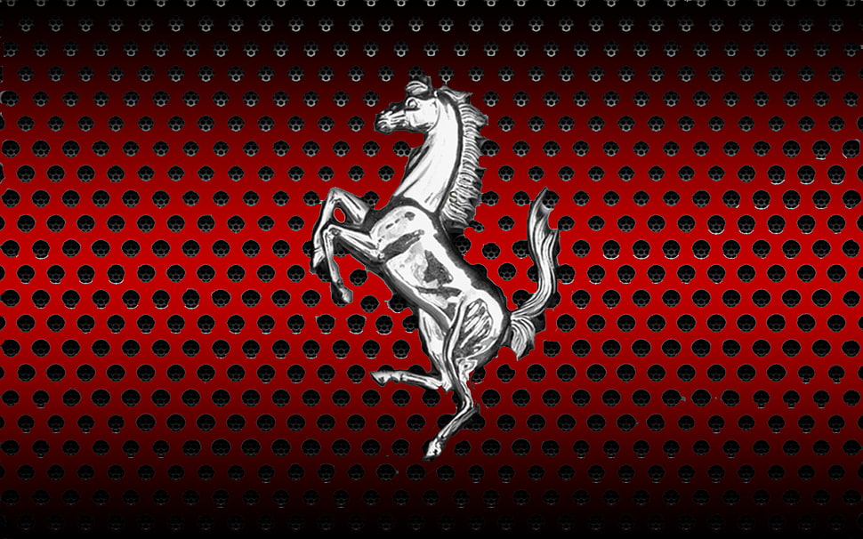 white horse logo HD wallpaper