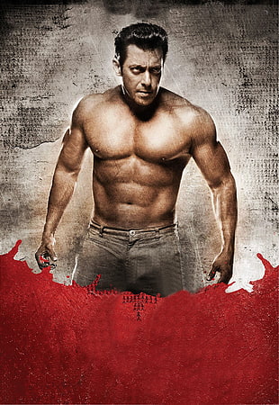 man wearing gray denim bottoms wallpaper\, Bollywood, Bollywood actors, Salman Khan, Jai Ho HD wallpaper