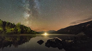 mountains near body of water, snowdonia