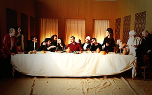white tablecloth, The Last Supper, Reproduction, Leyla ile Mecnun, Turkish series HD wallpaper