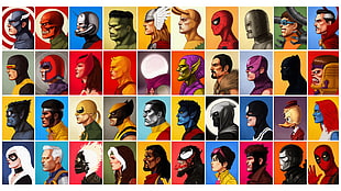 Marvel characters digital wallpaper, Marvel Comics, Hulk, Magneto, Deadpool HD wallpaper