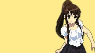 The Melancholy of Haruhi Suzumiya character illustration, Suzumiya Haruhi , The Melancholy of Haruhi Suzumiya HD wallpaper