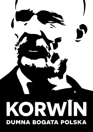 Korwin Dumna Bogata Polska illustration, poster, plakat, Janusz Korwin-Mikke HD wallpaper