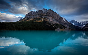 alps mountain, landscape, mountains, lake, sunset