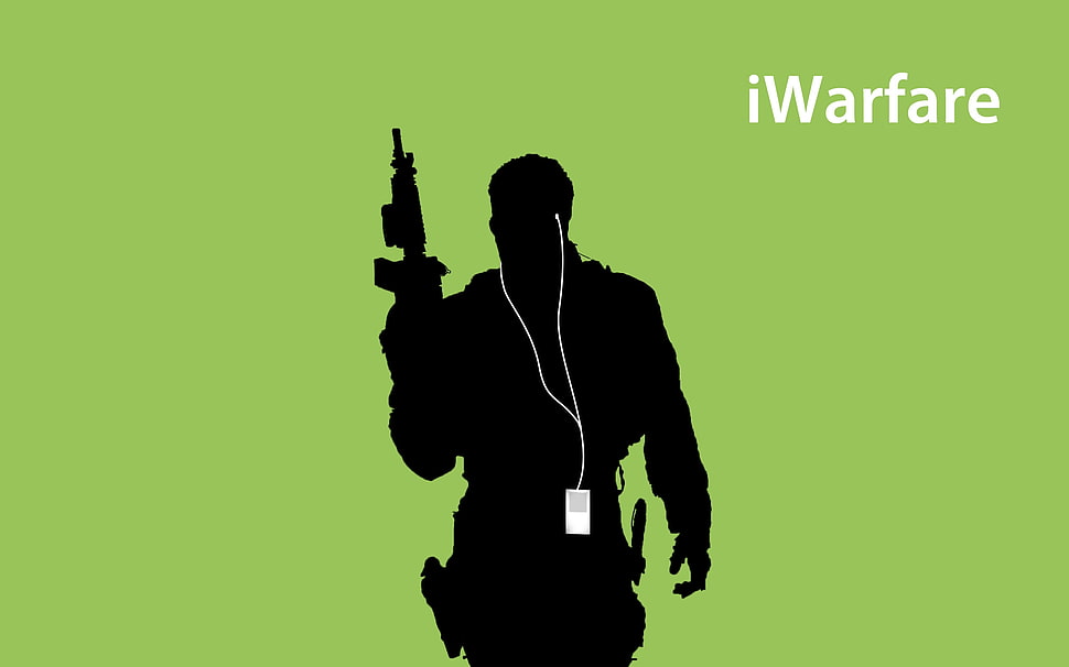 man holding rifle silhouette HD wallpaper