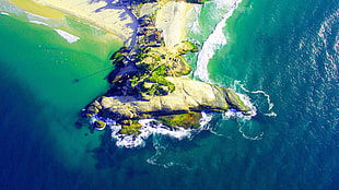 green island, nature, water HD wallpaper