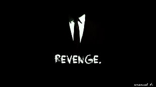 Revenge digital wallpaper, quote, Emanuelb, tie, digital art HD wallpaper