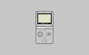 gray Nintendo Gameboy Advance SP, GameBoy Advance SP, consoles, video games, minimalism HD wallpaper