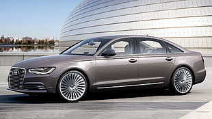 gray Mercedes-Benz sedan, Audi A6, car, vehicle, Audi