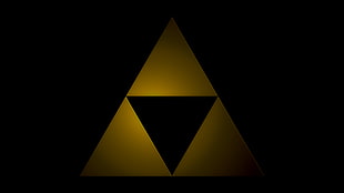 triangular yellow logo, The Legend of Zelda, Triforce HD wallpaper