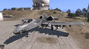 grey airplane game digital wallpaper, Arma 3, video games, military aircraft, military base HD wallpaper