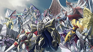 Digimon Mega evolution characters illustration, Digimon, digital art, Digimon Tri, knight HD wallpaper