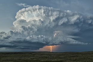 view of clouds and lightning, nature, landscape, clouds, lightning HD wallpaper