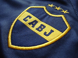 blue textile, Boca Juniors, blue, yellow, sport  HD wallpaper