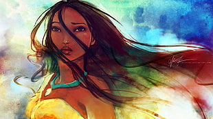 Pocahontas digital wallpaper, Pocahontas, Disney, alicexz, artwork HD wallpaper