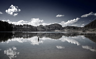 calm lake, mountains nature photography