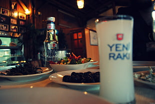 white Yen/Ran glass, raki, rakı, drink, alcohol HD wallpaper