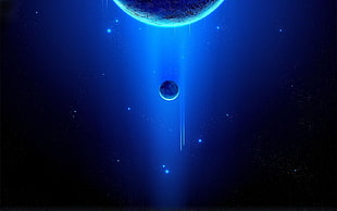 blue planet, science fiction, space art, space, digital art