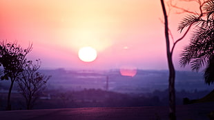 photo of sunset HD wallpaper