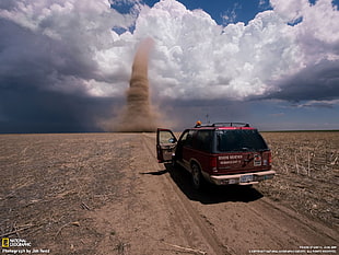 tornado, car