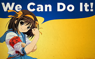 We Can Do It female anime character HD wallpaper