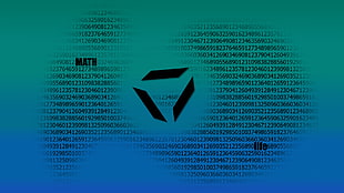 black Math Life text on green and blue background, mathematics, shapes, geometry, blue HD wallpaper