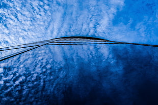 white clouds, Sky, Facade, Reflection