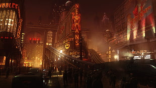 New York Time Square, digital art, old building, city, DeviantArt