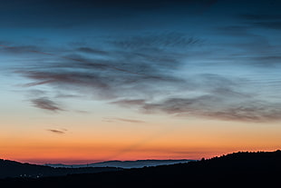 mountain silhouette at golden hour