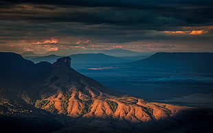 cumulus clouds, nature, landscape, sunset, mist