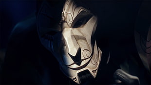 man wearing white and grey mask HD wallpaper